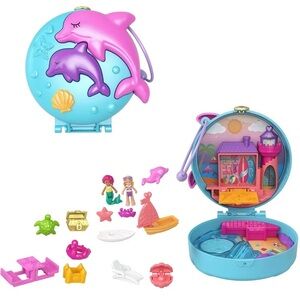 Polly Pocket Dolphin Beach Compact Playset    kids girls toy toys dolls mattel